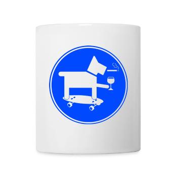 Skateboard-Hund - Tasse - Weiß - Vorne