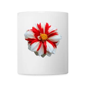 Blume weiß rot rote Blume Blumen rot weiße Blumen - Tasse - Weiß - Vorne
