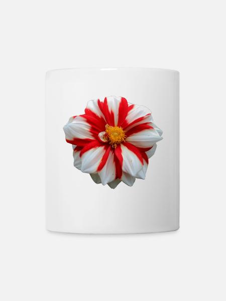 Blume weiß rot rote Blume Blumen rot weiße Blumen - Tasse - Weiß