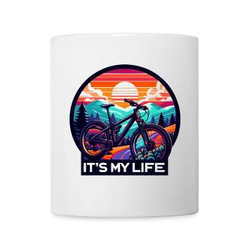 Sunset Mountain Bike Adventure Design - Mug - white - Front
