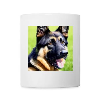 Loyal et protecteur : le berger allemand - Mug blanc - blanc - Devant