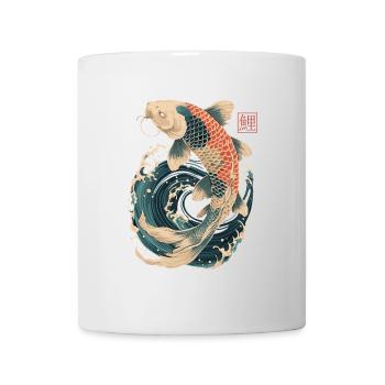 Koi-Karpfen - Tasse - Weiß - Vorne