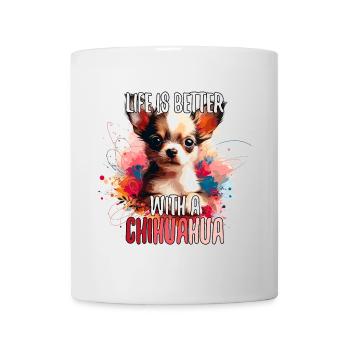 Chihuahua chiot mignon vie chien cadeau - Mug blanc - blanc - Devant