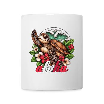 Aloha Schildkröte Hawaii Geschenk - Tasse - Weiß - Vorne
