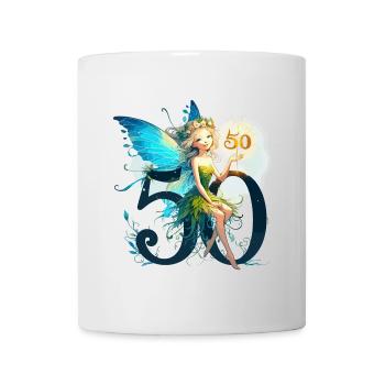 50 Jahre Fee Elfe süß Geburtstag Geschenk - Tasse - Weiß - Vorne