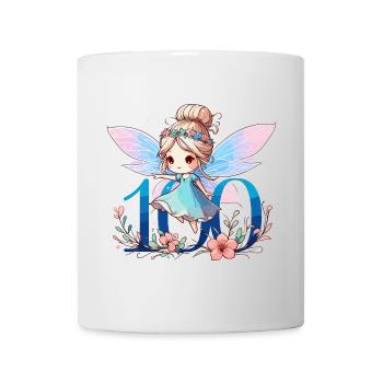 100 Jahre Fee Elfe süß Geburtstag Geschenk - Tasse - Weiß - Vorne
