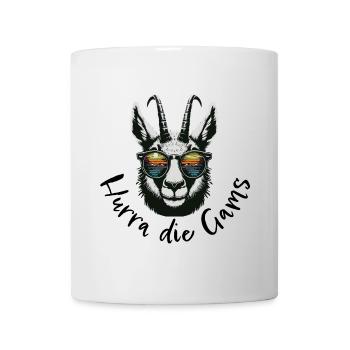 hurra die gams schifahren schirurlaub berg wandern - Tasse - Weiß - Vorne