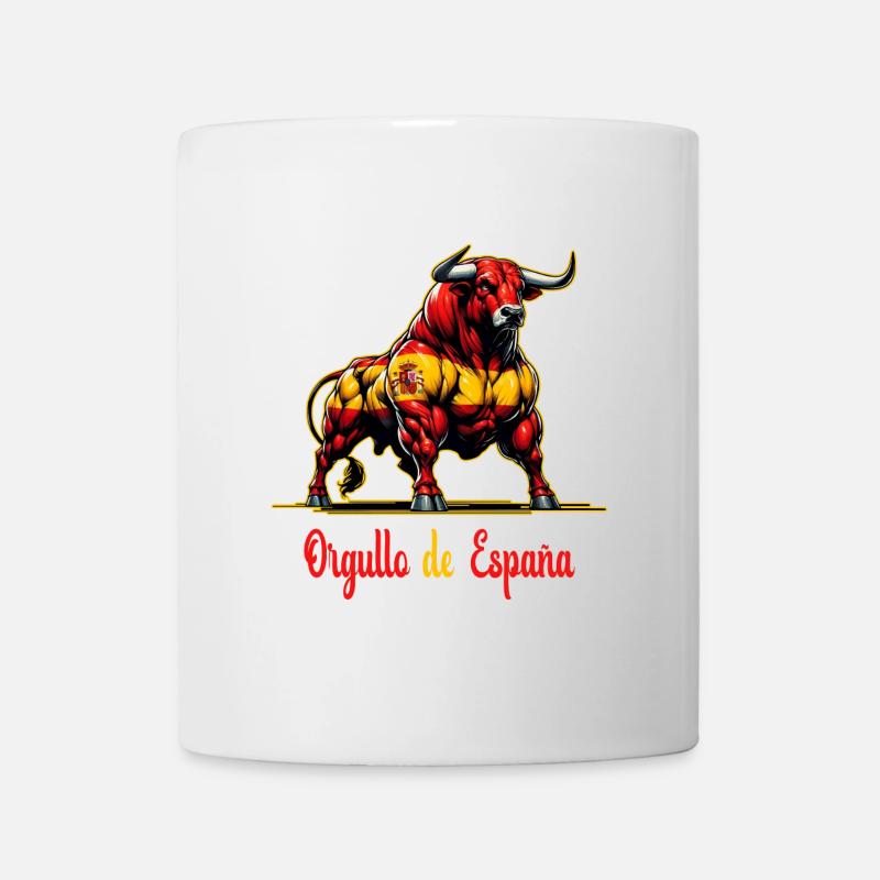Le design du drapeau de la fierté de l'Espagne - Mug blanc - blanc