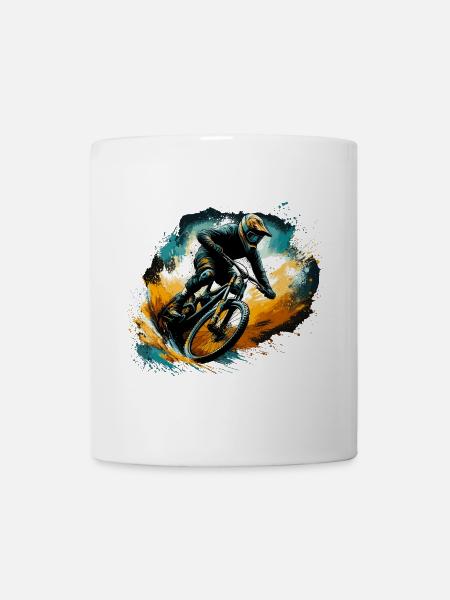 MTB Mountainbiking Mountainbike Geschenk - Tasse - Weiß