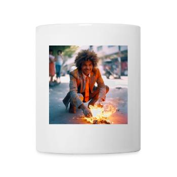Der Brennende Mann 03 - Tasse - Weiß - Vorne