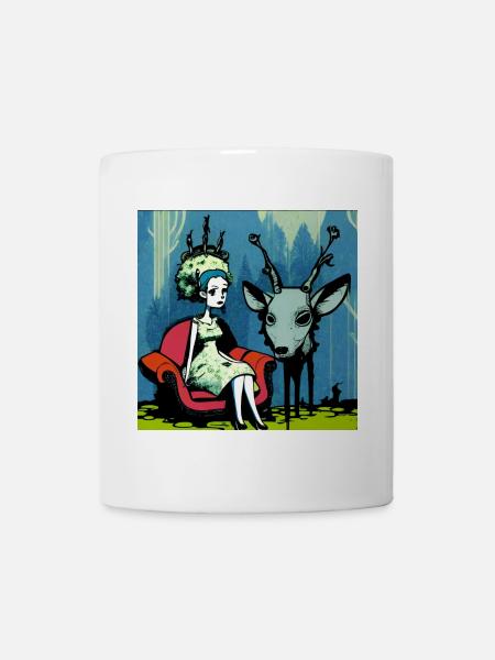 Psychedelic deer 01 - Mug blanc - blanc