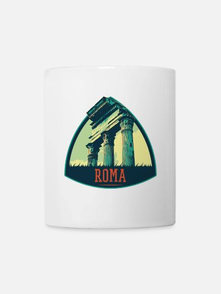 Illustration de Ruines Antiques à Rome - Mug blanc - blanc