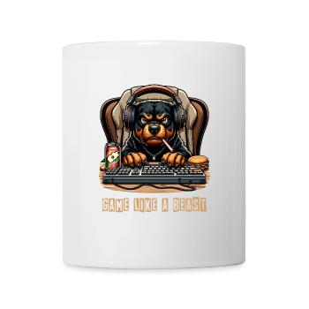 Rottweiler Gaming Design - Tasse - Weiß - Vorne