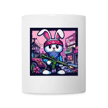 Bunny Bunny GTA Gamer Gun Cute Rabbit Lol - Mug - white - Front