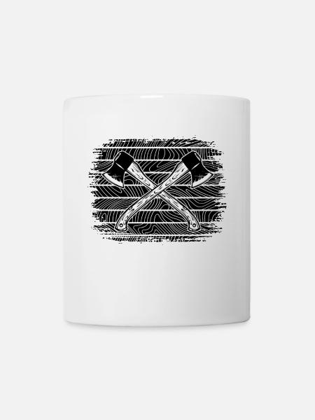 Axt Waldarbeit Holzarbeit Holzfäller Förster - Tasse - Weiß
