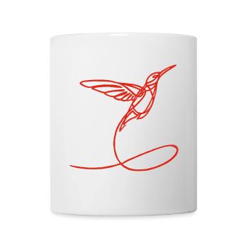 Oiseau étrange rouge - Mug blanc - blanc - Devant