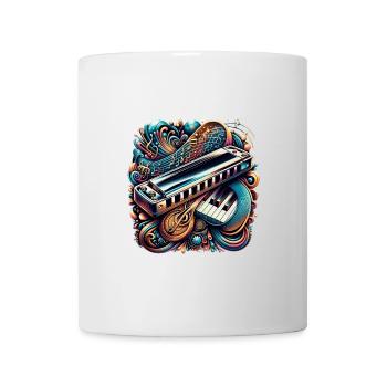 Mundharmonika Abstraktes Design - Tasse - Weiß - Vorne