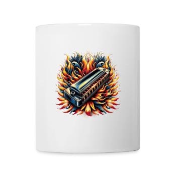 Mundharmonika Abstraktes Design - Tasse - Weiß - Vorne