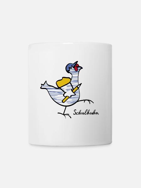 RIKELS Schul-Huhn cooles Geschenk für Schultüten 2 - Tasse - Weiß