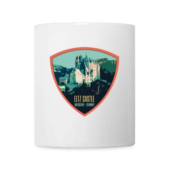 Illustration Château Eltz, Moselle, Allemagne - Mug blanc - blanc - Devant