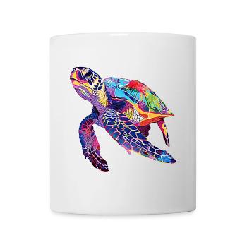 Schildkröte rainbow - Tasse - Weiß - Vorne
