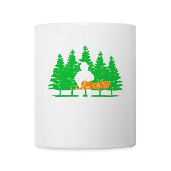 Forestry Lumberjack Statement Chainsaw Tree Wood - Mug - white - Front