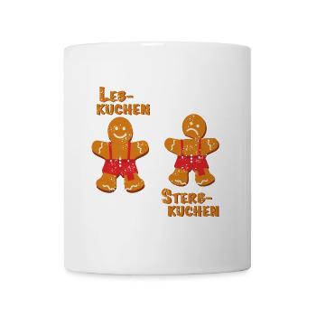 Leb und Sterbkuchen gepunktet - Tasse - Weiß - Vorne