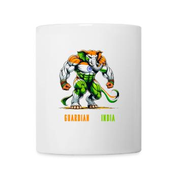 Inde Drapeaux nationaux des éléphants - Mug blanc - blanc - Devant