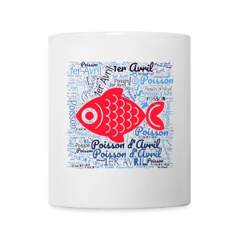 POISSON. POISSON D'AVRIL. VACANCES. ETE. HUMOUR - Mug blanc - blanc - Devant
