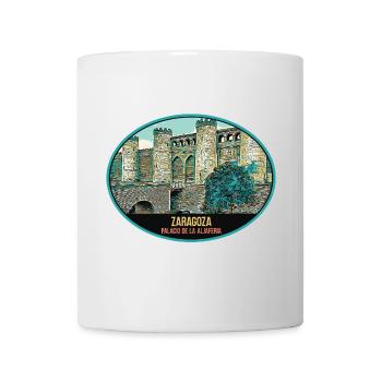 Zaragoza, illustration of the Aljaferia - Mug - white - Front