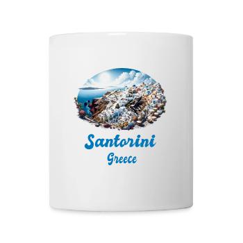 Santorini Greece Travel to Akrotiri Volcano - Mug - white - Front
