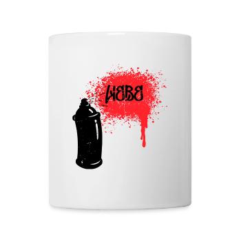 Spraydose Strassenkunst Wildstyle Graffiti Kunst - Tasse - Weiß - Vorne