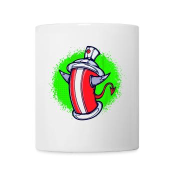 Spray Can Art Illustration Graffiti Street Art - Mug - white - Front