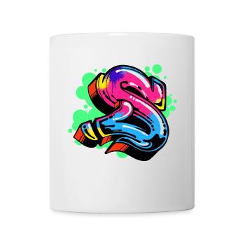 Strassenkunst Graffiti Kunst Zeichnen Illustration - Tasse - Weiß - Vorne