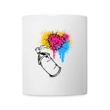 Graffiti Sprayer Spraydose Zeichnen Illustration - Tasse - Weiß - Vorne