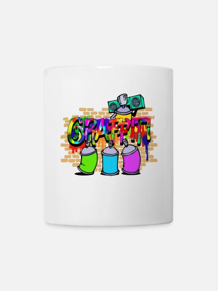 Kunst Strassenkunst Wildstyle Sprayer Graffiti - Tasse - Weiß
