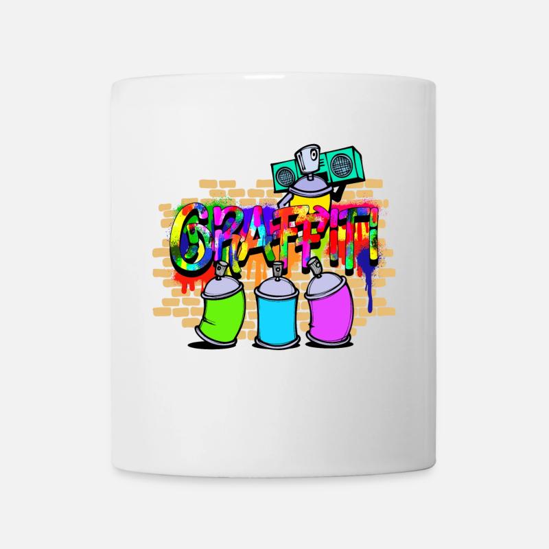 Kunst Strassenkunst Wildstyle Sprayer Graffiti - Tasse - Weiß