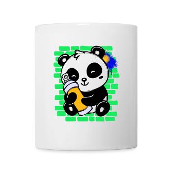 Graffiti Panda Zeichnen Illustration Spraydose - Tasse - Weiß - Vorne