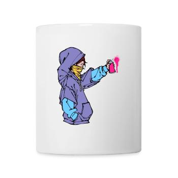 Graffiti Spraydose Kunst Strassenkunst Sprayer - Tasse - Weiß - Vorne