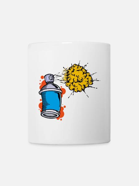 Zeichnen Illustration Graffiti Spraydose Sprayer - Tasse - Weiß