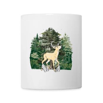 forest, forest dweller, deer, moose, Sweden, antlers, wild - Mug - white - Front