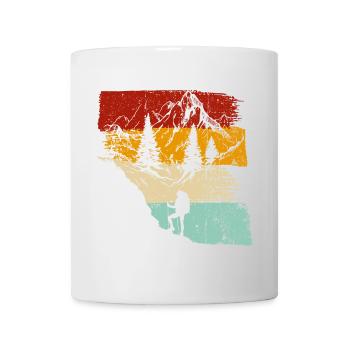 Sunset Forest Trek Retro - Mug - white - Front