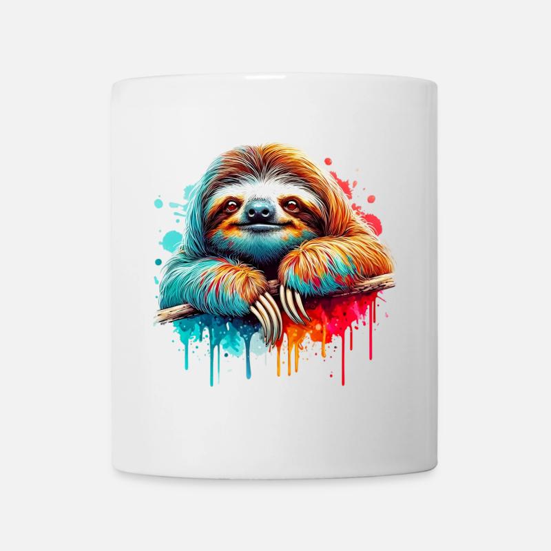 Faultier - Tasse - Weiß