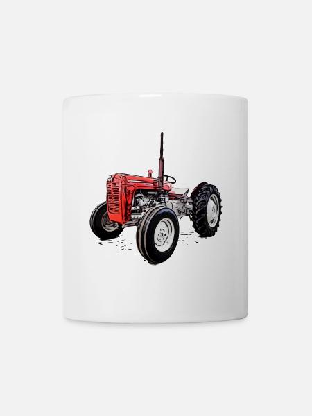 Roter M F 35 Traktor - Tasse - Weiß