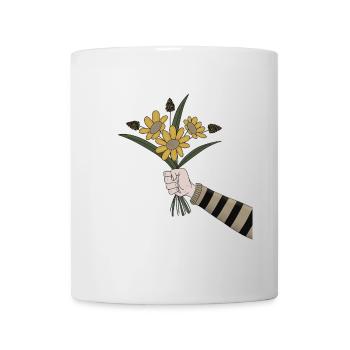 Bouquet de fleurs pour vous - salutation florale de la nature - Mug blanc - blanc - Devant