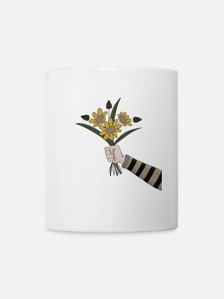 Bouquet of flowers for you - floral greeting from nature - Mug - white