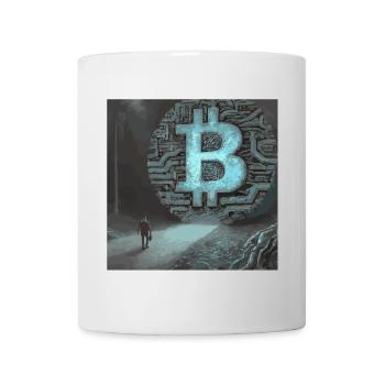 Futuristic Bitcoin Wall Art - Mug - white - Front