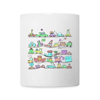 Un cortège amusant pour petits et grands - Mug blanc - blanc - Devant