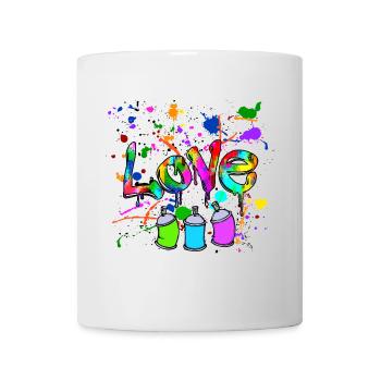 Urban Spraydose Graffiti Strassenkunst Sprayer - Tasse - Weiß - Vorne