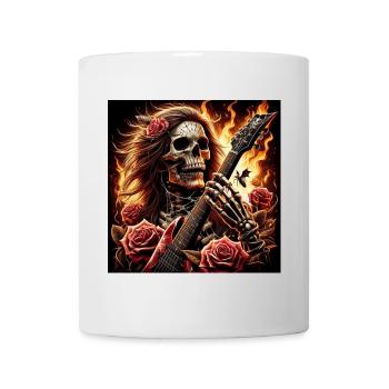 Heavy Metal in Flammen - Tasse - Weiß - Vorne